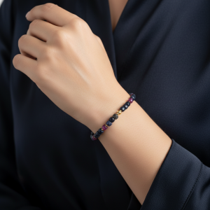 Bransoletka szafiry z rubinami