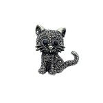 Broszka Kotek srebrny
